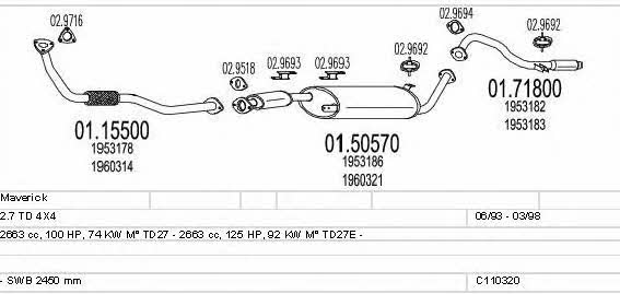  C110320004070 Exhaust system C110320004070: Buy near me in Poland at 2407.PL - Good price!