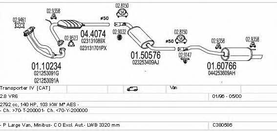  C380586002549 Система выпуска отработаных газов C380586002549: Отличная цена - Купить в Польше на 2407.PL!