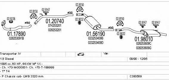  C380589002552 Exhaust system C380589002552: Buy near me in Poland at 2407.PL - Good price!