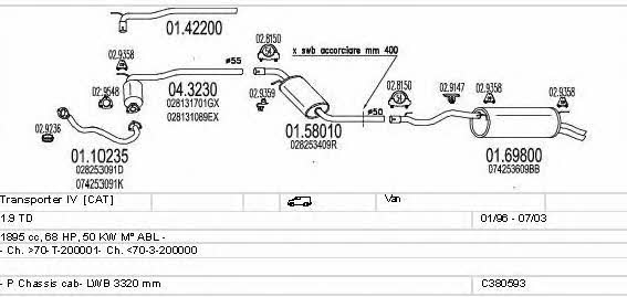  C380593002562 Exhaust system C380593002562: Buy near me in Poland at 2407.PL - Good price!