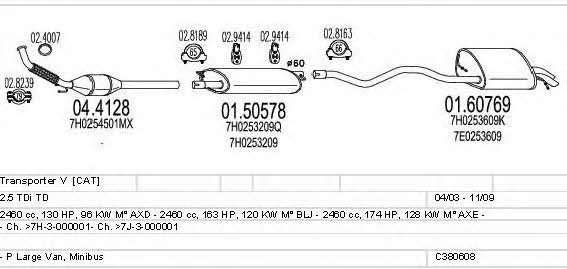 Mts C380608002579 Exhaust system C380608002579: Buy near me in Poland at 2407.PL - Good price!