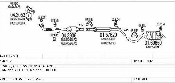  C380783010824 Система выпуска отработаных газов C380783010824: Отличная цена - Купить в Польше на 2407.PL!