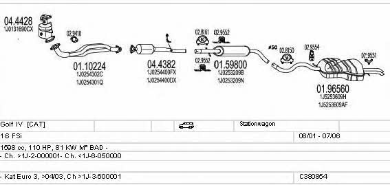 MTS C380854020423 Abgasanlage C380854020423: Bestellen Sie in Polen zu einem guten Preis bei 2407.PL!