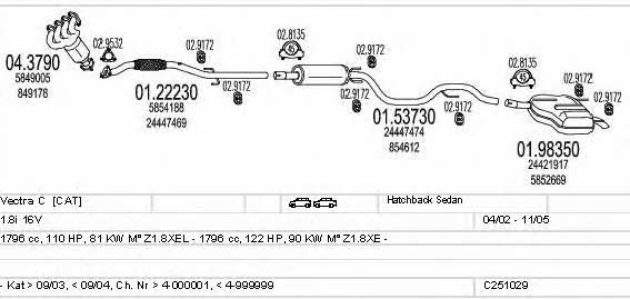  C251029018103 Exhaust system C251029018103: Buy near me in Poland at 2407.PL - Good price!