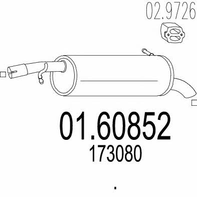 Mts 01.60852 End Silencer 0160852: Buy near me in Poland at 2407.PL - Good price!