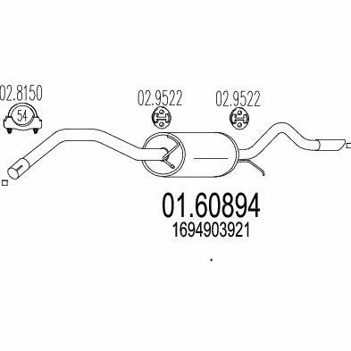 Mts 01.60894 End Silencer 0160894: Buy near me in Poland at 2407.PL - Good price!