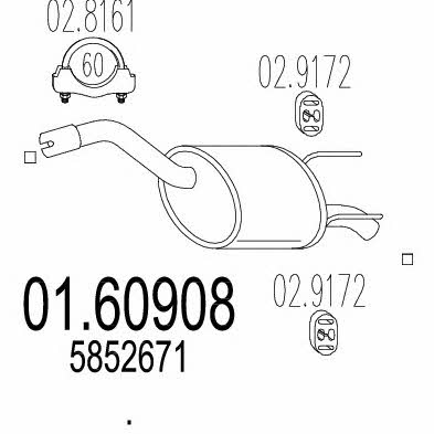 Mts 01.60908 End Silencer 0160908: Buy near me in Poland at 2407.PL - Good price!