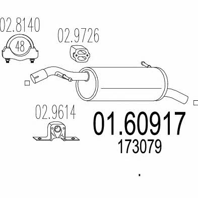 Mts 01.60917 End Silencer 0160917: Buy near me in Poland at 2407.PL - Good price!