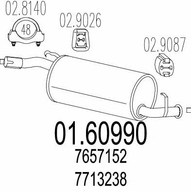 Mts 01.60990 End Silencer 0160990: Buy near me in Poland at 2407.PL - Good price!