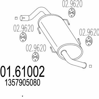 Mts 01.61002 End Silencer 0161002: Buy near me in Poland at 2407.PL - Good price!