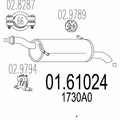 Mts 01.61024 End Silencer 0161024: Buy near me in Poland at 2407.PL - Good price!