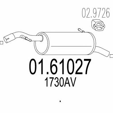 Mts 01.61027 End Silencer 0161027: Buy near me in Poland at 2407.PL - Good price!