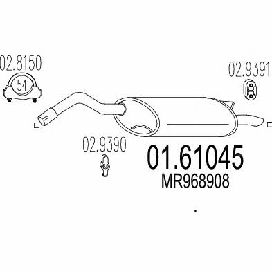 Mts 01.61045 End Silencer 0161045: Buy near me in Poland at 2407.PL - Good price!