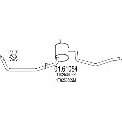 Mts 01.61054 Глушник, задня частина 0161054: Приваблива ціна - Купити у Польщі на 2407.PL!