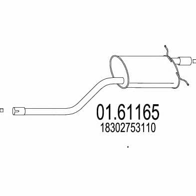 Mts 01.61165 End Silencer 0161165: Buy near me in Poland at 2407.PL - Good price!