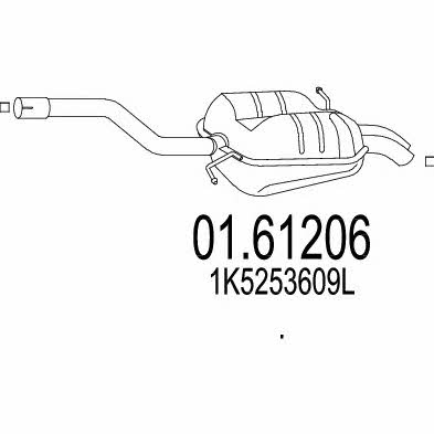 Mts 01.61206 Глушитель, задняя часть 0161206: Отличная цена - Купить в Польше на 2407.PL!