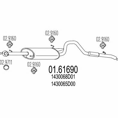 Mts 01.61690 Глушитель, задняя часть 0161690: Отличная цена - Купить в Польше на 2407.PL!