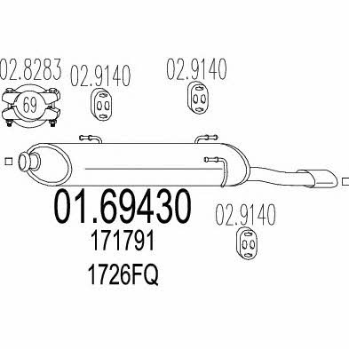 Mts 01.69430 End Silencer 0169430: Buy near me in Poland at 2407.PL - Good price!