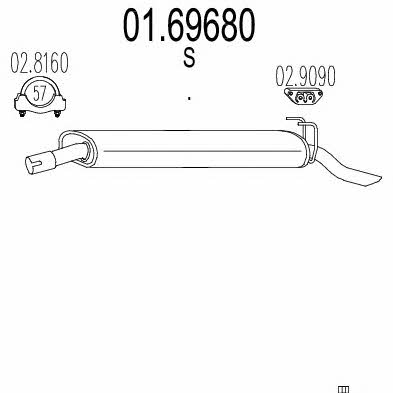 Mts 01.69680 Глушник, задня частина 0169680: Приваблива ціна - Купити у Польщі на 2407.PL!