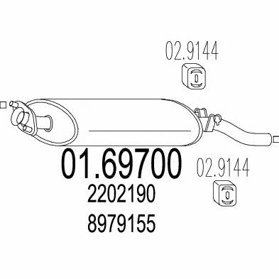 Mts 01.69700 Глушитель, задняя часть 0169700: Отличная цена - Купить в Польше на 2407.PL!