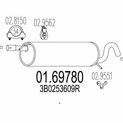 Mts 01.69780 End Silencer 0169780: Buy near me in Poland at 2407.PL - Good price!