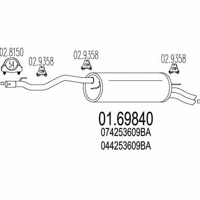 Mts 01.69840 End Silencer 0169840: Buy near me in Poland at 2407.PL - Good price!
