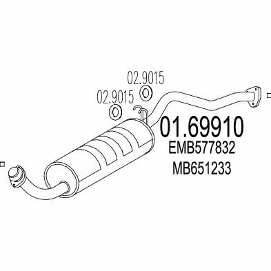Mts 01.69910 End Silencer 0169910: Buy near me in Poland at 2407.PL - Good price!