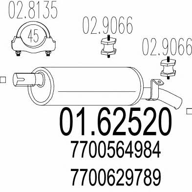 Mts 01.62520 End Silencer 0162520: Buy near me in Poland at 2407.PL - Good price!