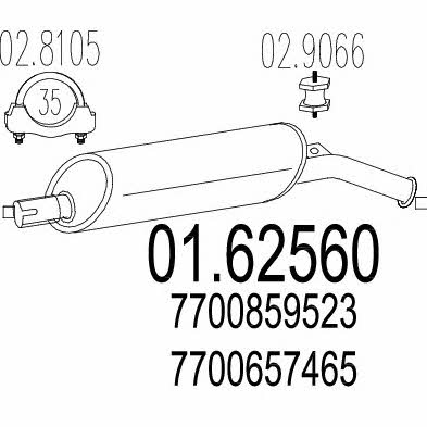 Mts 01.62560 End Silencer 0162560: Buy near me in Poland at 2407.PL - Good price!