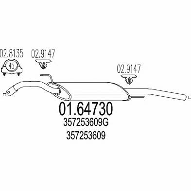 Mts 01.64730 End Silencer 0164730: Buy near me in Poland at 2407.PL - Good price!