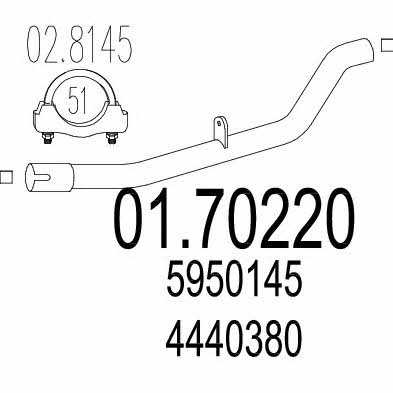 Mts 01.70220 Вихлопна труба 0170220: Приваблива ціна - Купити у Польщі на 2407.PL!