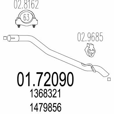 Mts 01.72090 Вихлопна труба 0172090: Приваблива ціна - Купити у Польщі на 2407.PL!