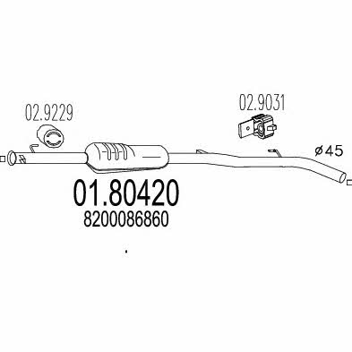 Mts 01.80420 Central silencer 0180420: Buy near me in Poland at 2407.PL - Good price!