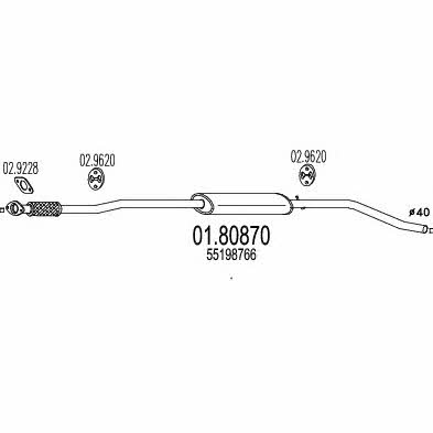 Mts 01.80870 Глушник, середня частина 0180870: Приваблива ціна - Купити у Польщі на 2407.PL!