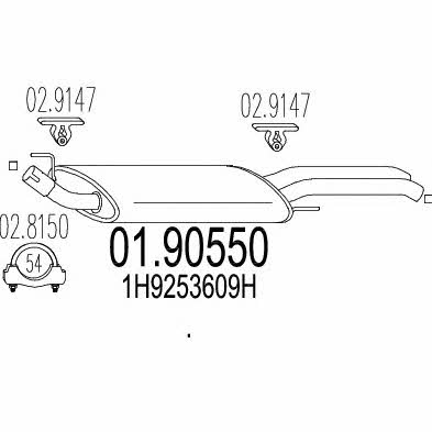 Mts 01.90550 End Silencer 0190550: Buy near me in Poland at 2407.PL - Good price!
