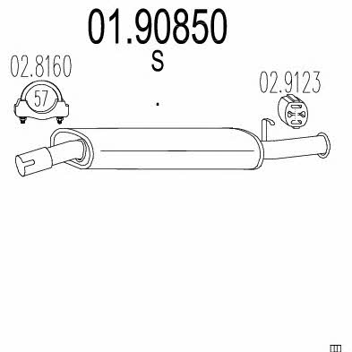 Mts 01.90850 End Silencer 0190850: Buy near me in Poland at 2407.PL - Good price!