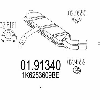 Mts 01.91340 End Silencer 0191340: Buy near me at 2407.PL in Poland at an Affordable price!