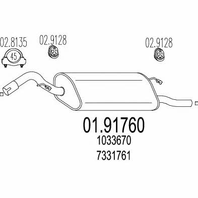 Mts 01.91760 End Silencer 0191760: Buy near me in Poland at 2407.PL - Good price!