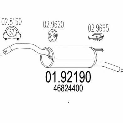 Mts 01.92190 End Silencer 0192190: Buy near me in Poland at 2407.PL - Good price!