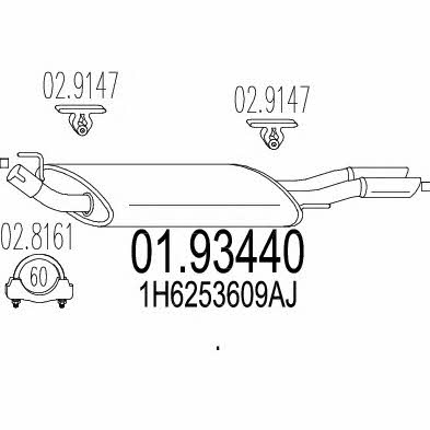 Mts 01.93440 End Silencer 0193440: Buy near me in Poland at 2407.PL - Good price!