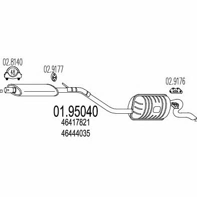 Mts 01.95040 End Silencer 0195040: Buy near me in Poland at 2407.PL - Good price!