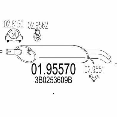 Mts 01.95570 End Silencer 0195570: Buy near me in Poland at 2407.PL - Good price!