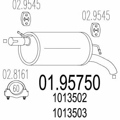 Mts 01.95750 End Silencer 0195750: Buy near me in Poland at 2407.PL - Good price!