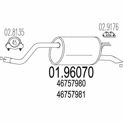 Mts 01.96070 End Silencer 0196070: Buy near me in Poland at 2407.PL - Good price!