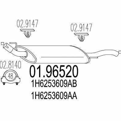 Mts 01.96520 End Silencer 0196520: Buy near me in Poland at 2407.PL - Good price!