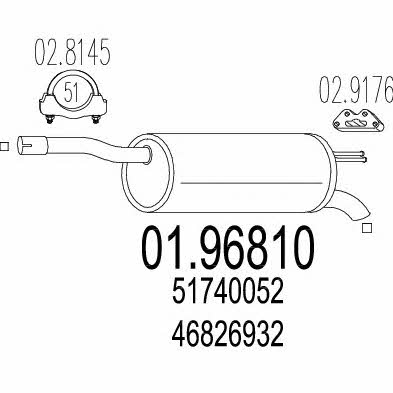 Mts 01.96810 End Silencer 0196810: Buy near me in Poland at 2407.PL - Good price!