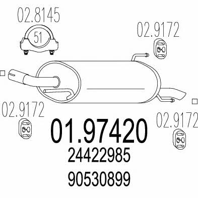 MTS 01.97420 Endschalldämpfer 0197420: Kaufen Sie zu einem guten Preis in Polen bei 2407.PL!