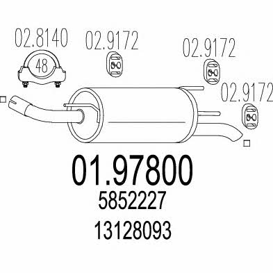 Mts 01.97800 End Silencer 0197800: Buy near me in Poland at 2407.PL - Good price!
