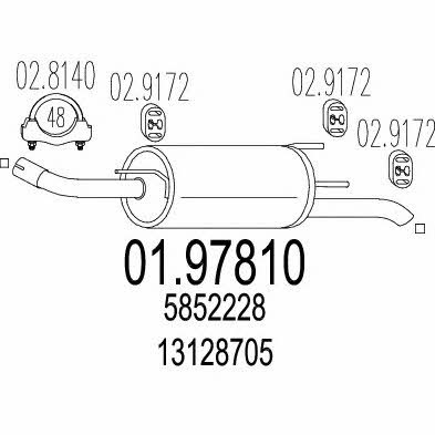 Mts 01.97810 End Silencer 0197810: Buy near me in Poland at 2407.PL - Good price!