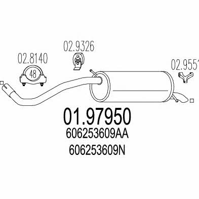 Mts 01.97950 End Silencer 0197950: Buy near me in Poland at 2407.PL - Good price!